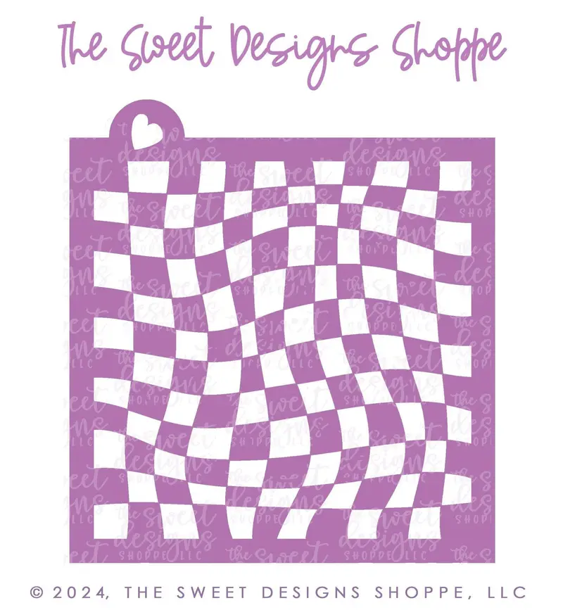 Funky Checkers - Stencil