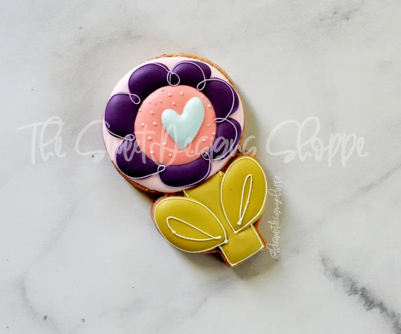 Funky Circle Flower - Cookie Cutter