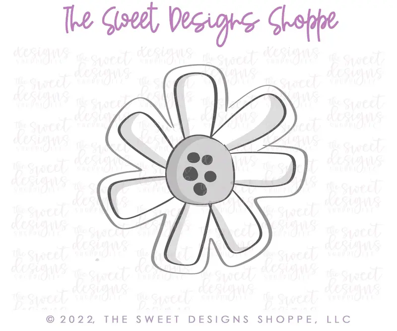 Funky Simple Flower - Cookie Cutter