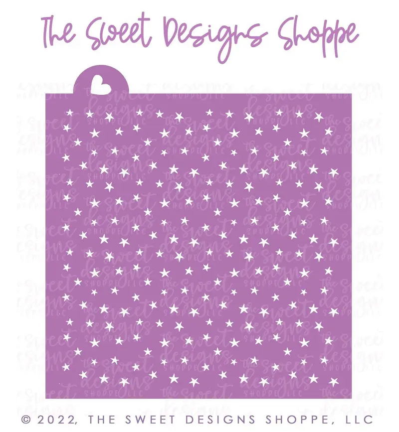 Funky Small Stars Pattern -  Stencil
