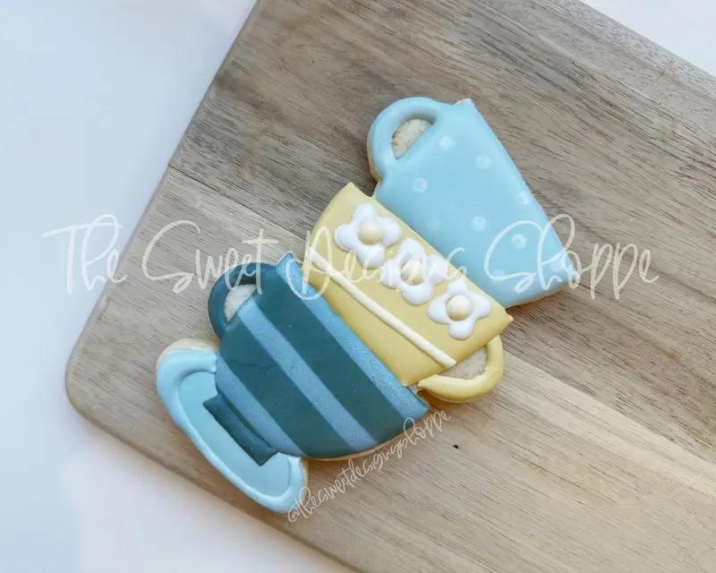 Funky Stacked Tea Cups - Cookie Cutter