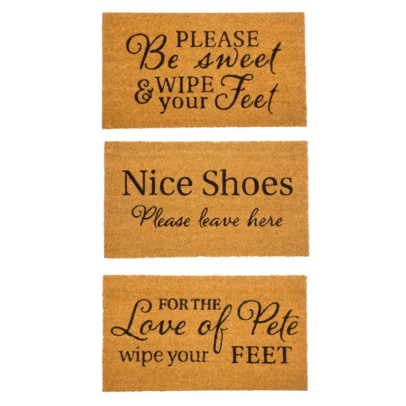 Funny Greeting Coir Mat