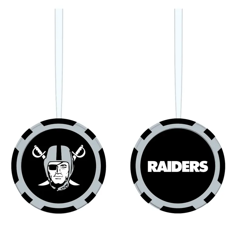 Game Chip Ornament, Las Vegas Raiders