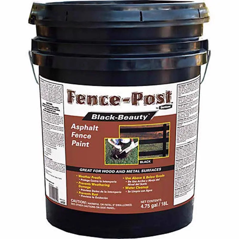 Gardner Fence Post Gloss Black Asphalt Fence Paint 5 gal - Open Box