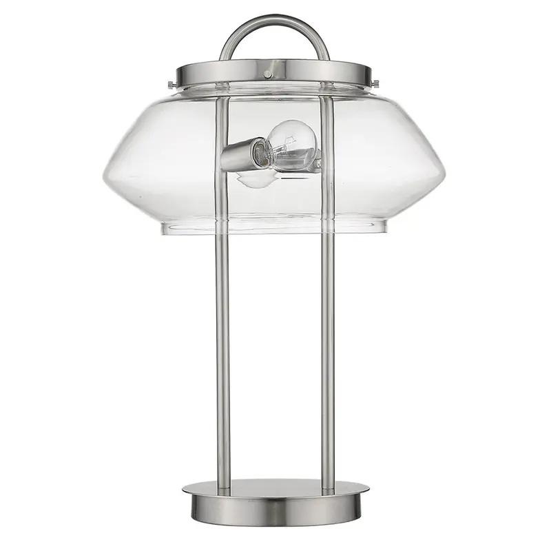 Garner 2-Light Satin Nickel Table Lamp By Homeroots