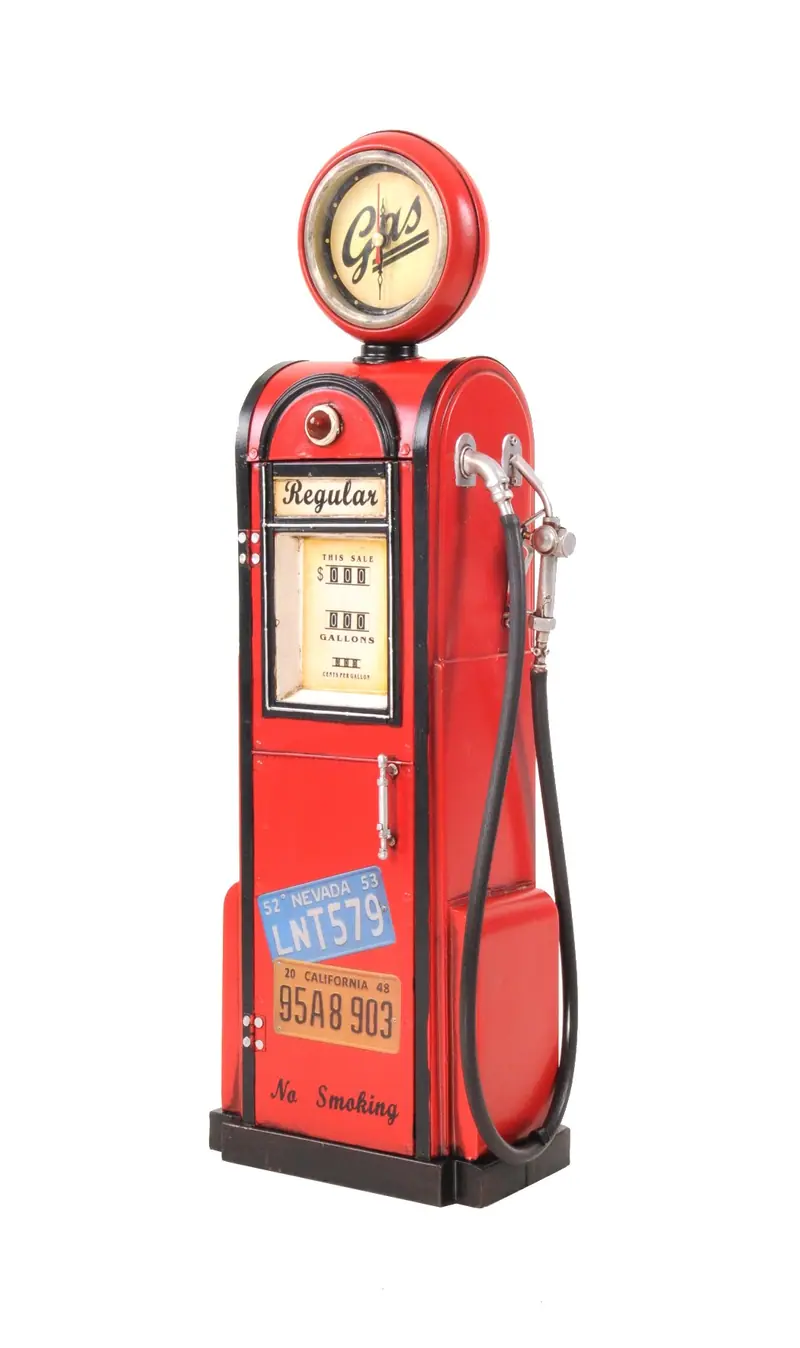 Gas Pump Clock Sculpture By Homeroots