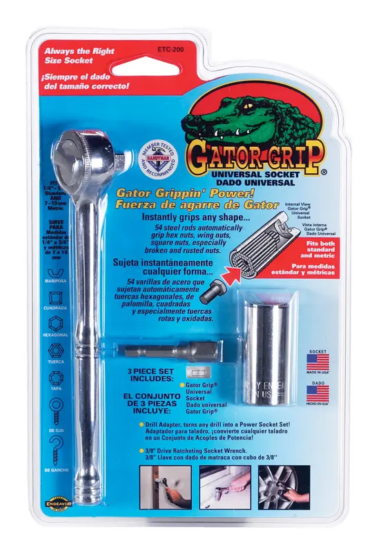 Gator Grip 3/8 in. X 3/8 in. drive Metric and SAE 6 Point Socket 3 pc - Deal of The Week