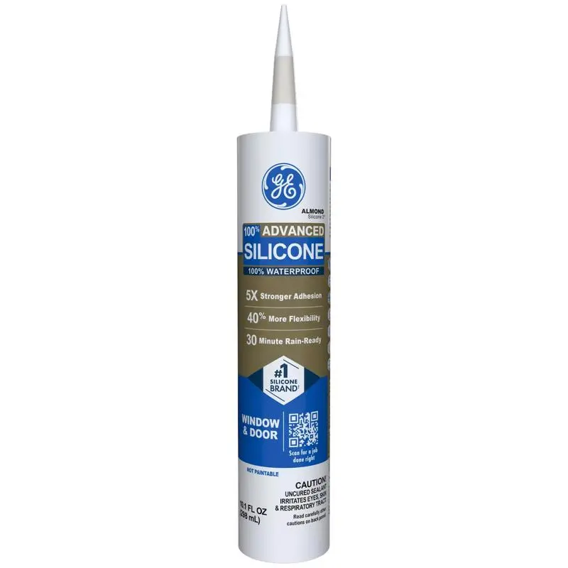 GE Silicone 2 Almond Silicone 2 Window and Door Silicone 10.1 oz. (Pack of 12) - Deal of The Week