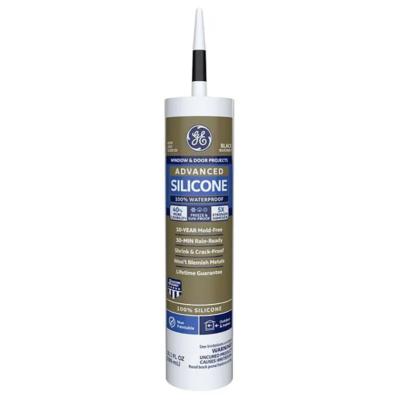 GE Silicone 2 Black Silicone 2 Window and Door Silicone 10.1 oz. (Pack of 12) - Deal of The Week