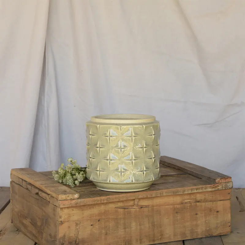 Gemma Cachepot - Large - Grey Set Of 2 By HomArt
