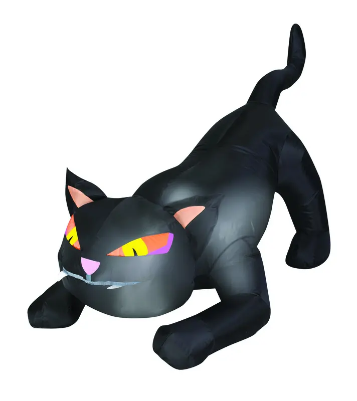Gemmy Airblown 4 ft. LED Prelit Black Cat Inflatable - Open Box