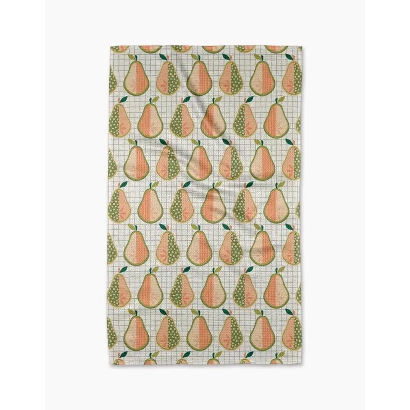 Geometry Multicolor Polyester Mod Pears Kitchen Towel 1 pk (Pack of 2)