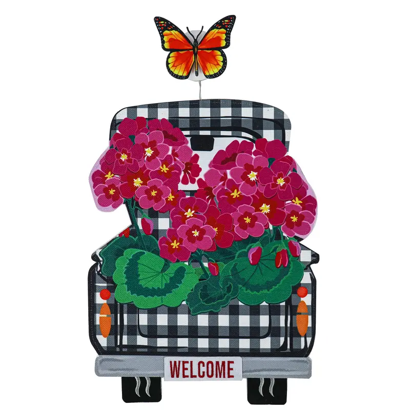 Geranium Truck LED Window Decor,2ddw2250