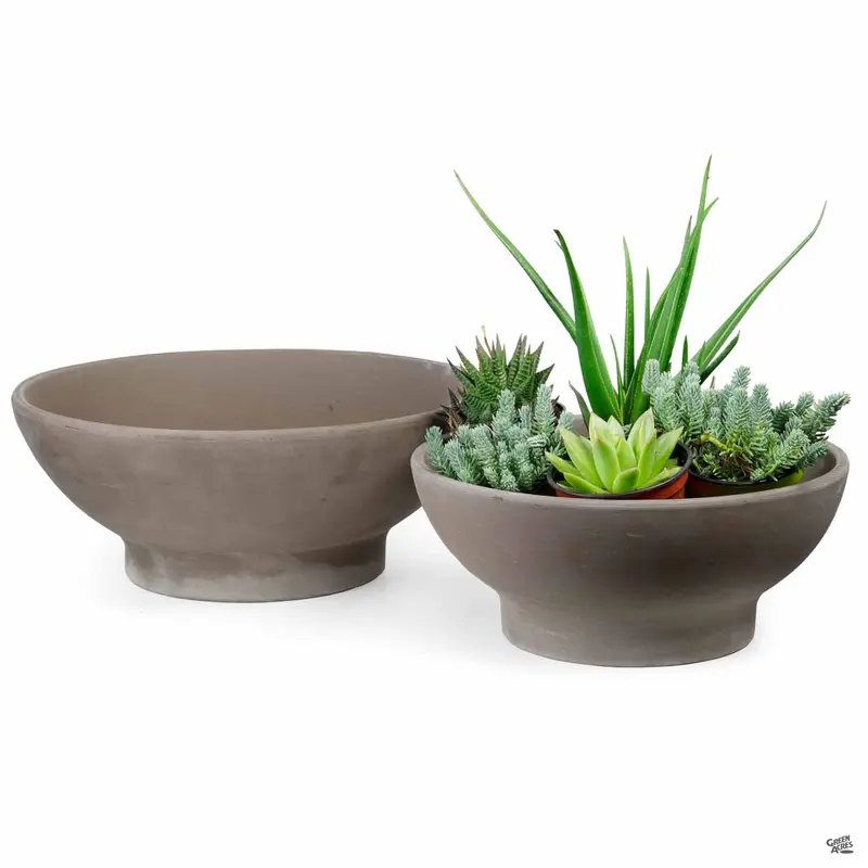 German Planter Bowl Clay Pot Chocolate Marbled