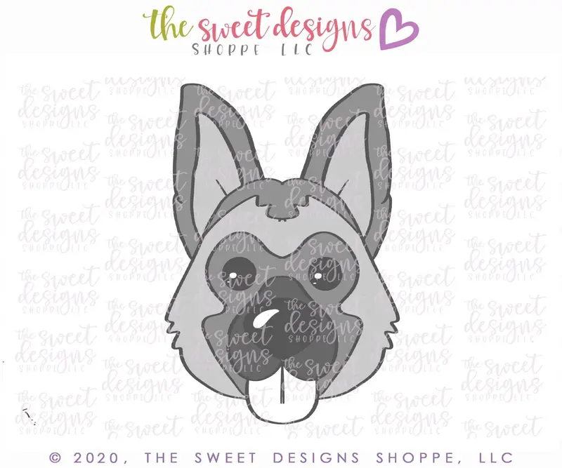 German Shepherd Dog Face - Cookie Cutter
