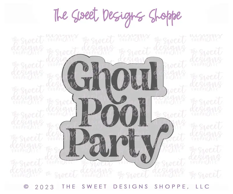 Ghoul Pool Party Plaque - Cookie Cutter