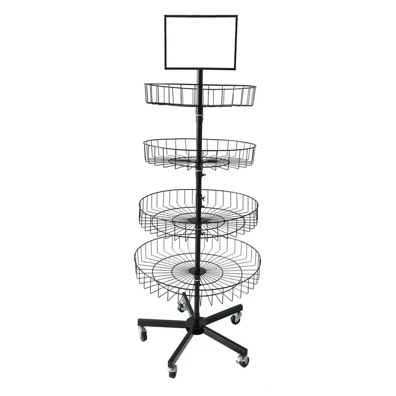 Gift Display Metal Wire Bucket 4-Tier