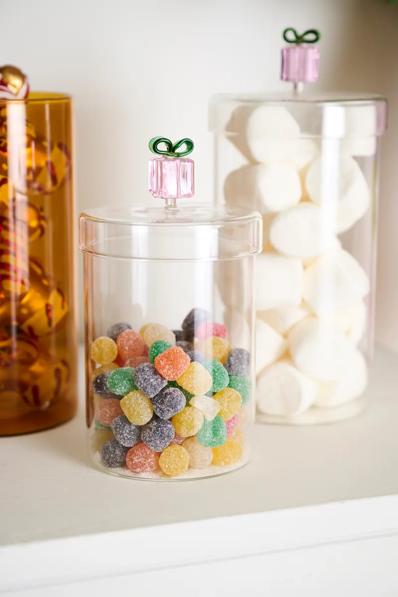 Gifty Glass Canister Set of 2 By Accent Decor