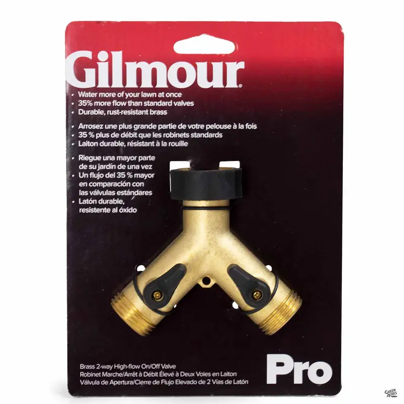 Gilmour® Pro Y Brass Dual Shut-Off