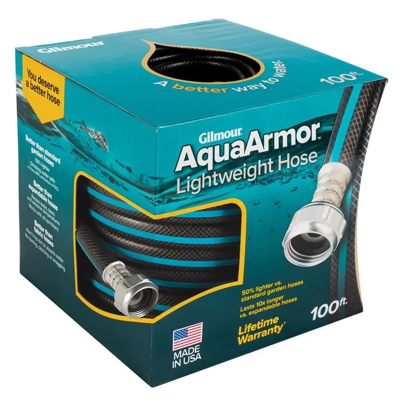 Gilmour AquaArmor 1/2 in. D X 100 ft. L Expandable Lightweight Garden Hose - Open Box