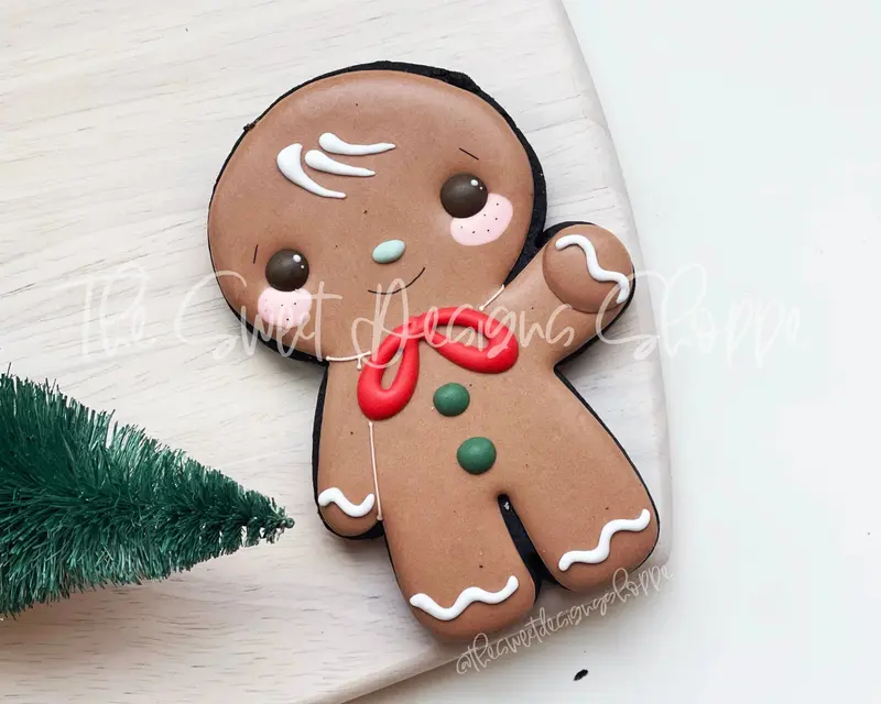 Gingerboy Holding Balloon - Cookie Cutter