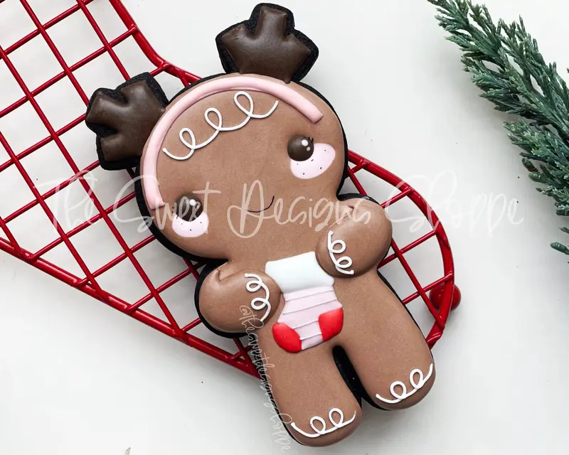 Gingerboy with Antlers - Cookie Cutter