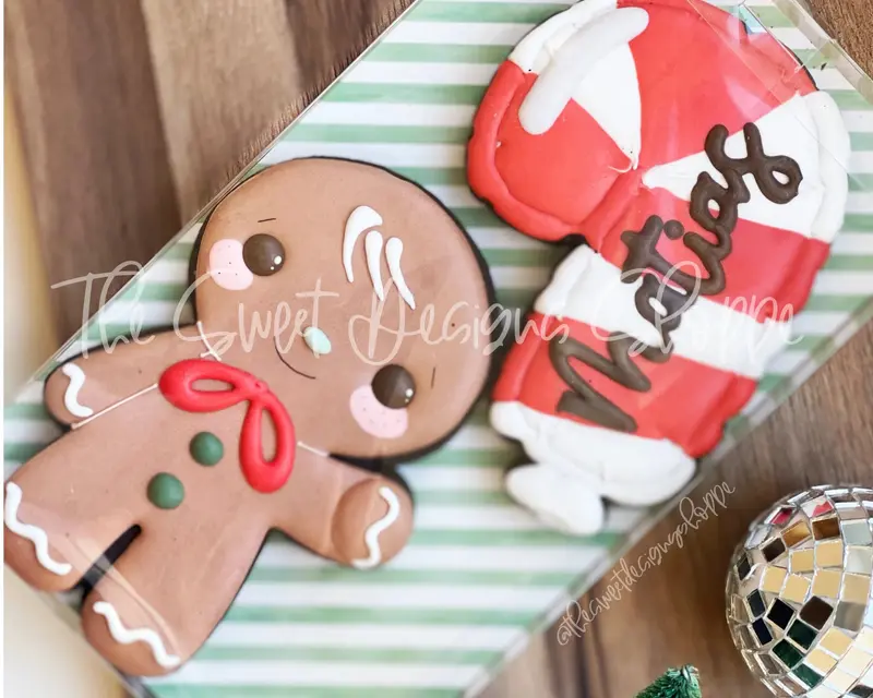 Gingerboy with Balloon Cookie Cutters Set - 2 Piece Set - Cookie Cutters