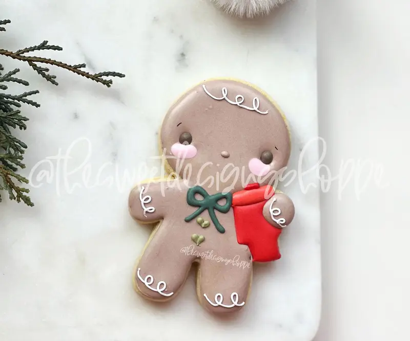 Gingerbread with Tumbler - Cookie Cutter