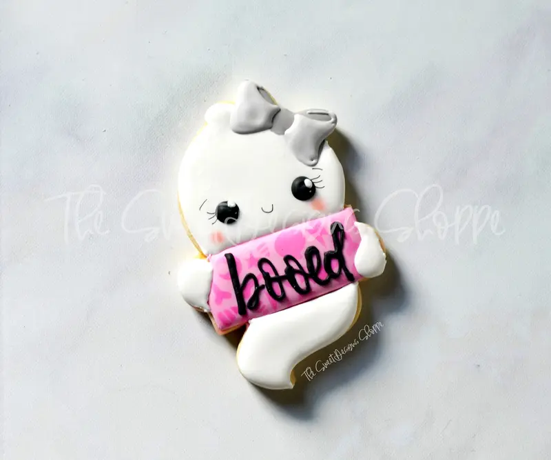 Girly Ghost Plaque - Cookie Cutter