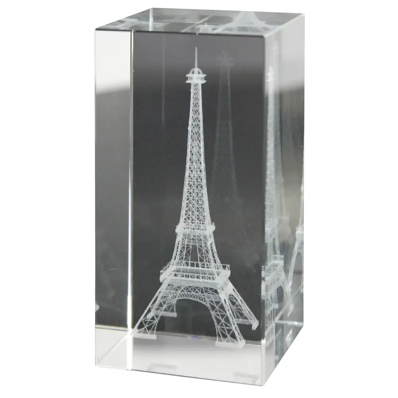 Glass Hologram - Eiffel Tower Set Of 2 By HomArt