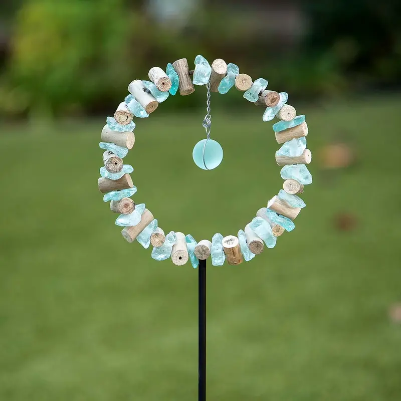 Glass Ring Garden Stake Set of 4 By Garden Age Supply