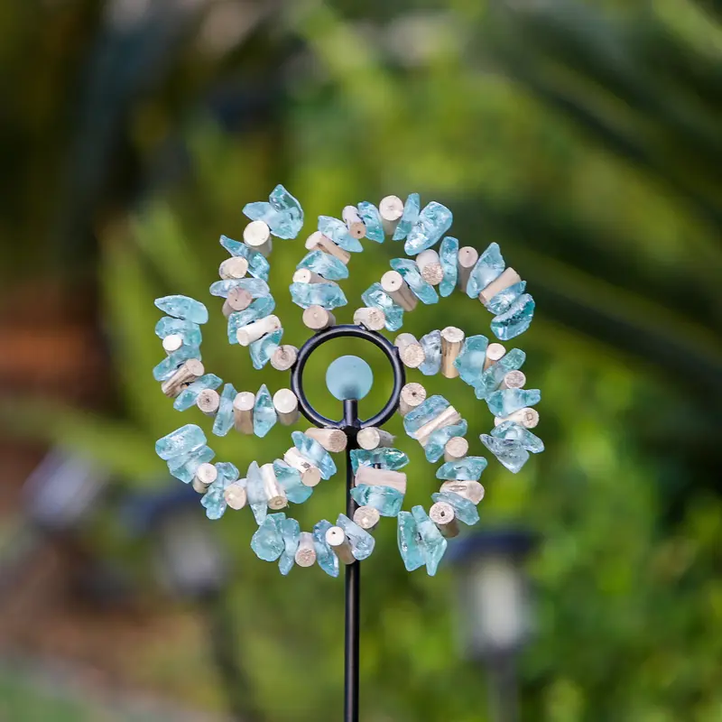 Glass Swirl Garden Stake Set of 4 By Garden Age Supply
