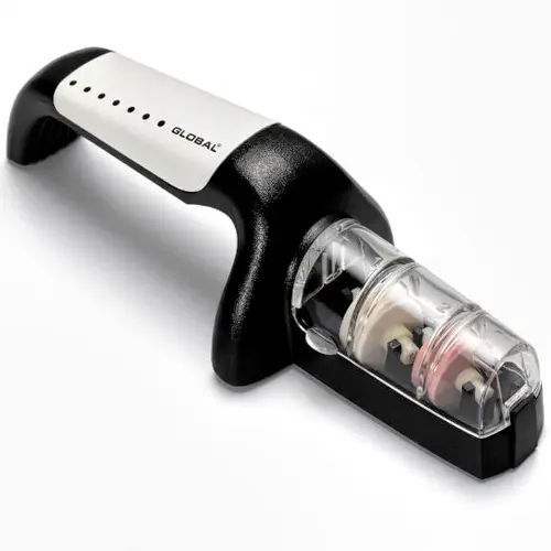 Global Knife Sharpener Minosharp 2-Stage Ceramic, White