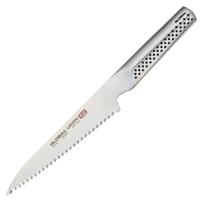 Global Ukon 6'' Serrared Knife