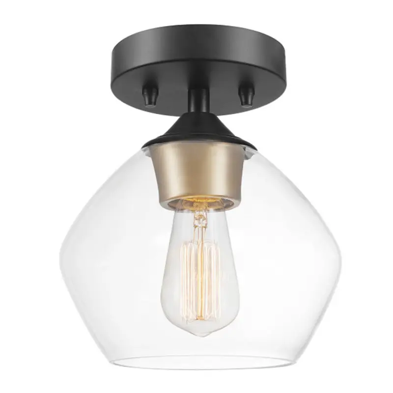 Globe Electric Harrow 9.1 in. H X 8 in. W X 8 in. L Matte Black Ceiling Light - Deal of The Week