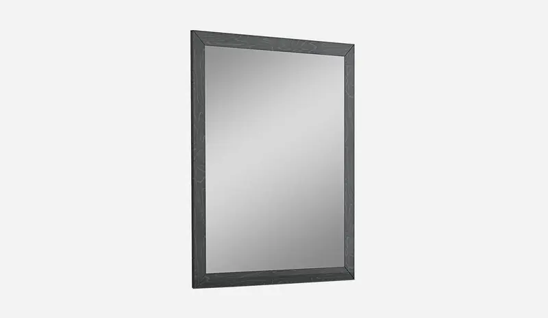 Gloss Gray Glass Mirror By Homeroots
