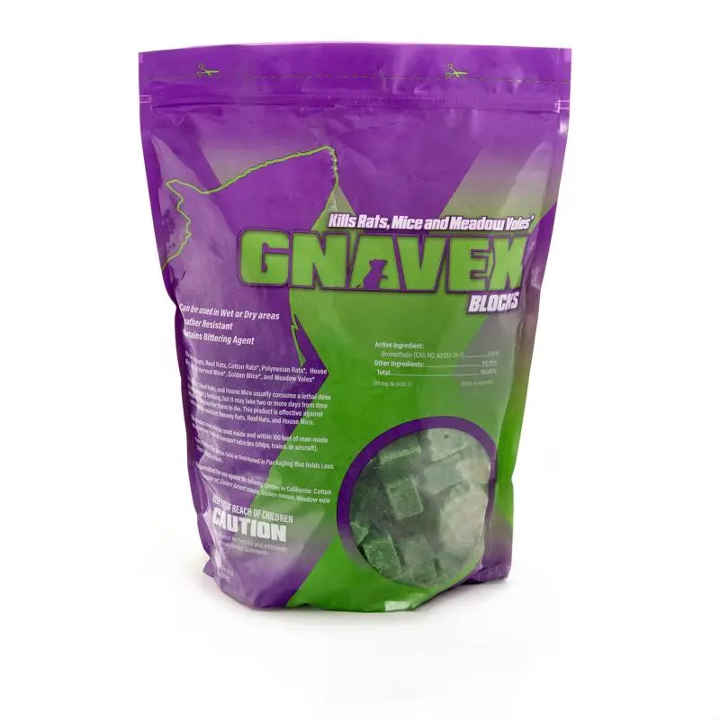 Gnavex Toxic Bait Blocks For Mice and Rats 4 lb