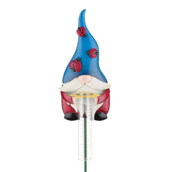 Gnome Rain Gauge - Ladybug