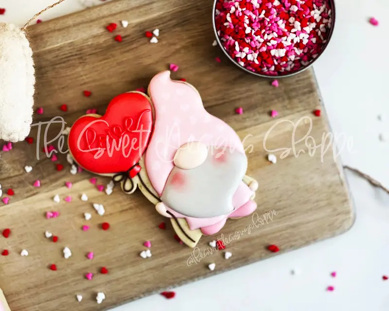 Gnome with Heart Balloon - Cookie Cutter