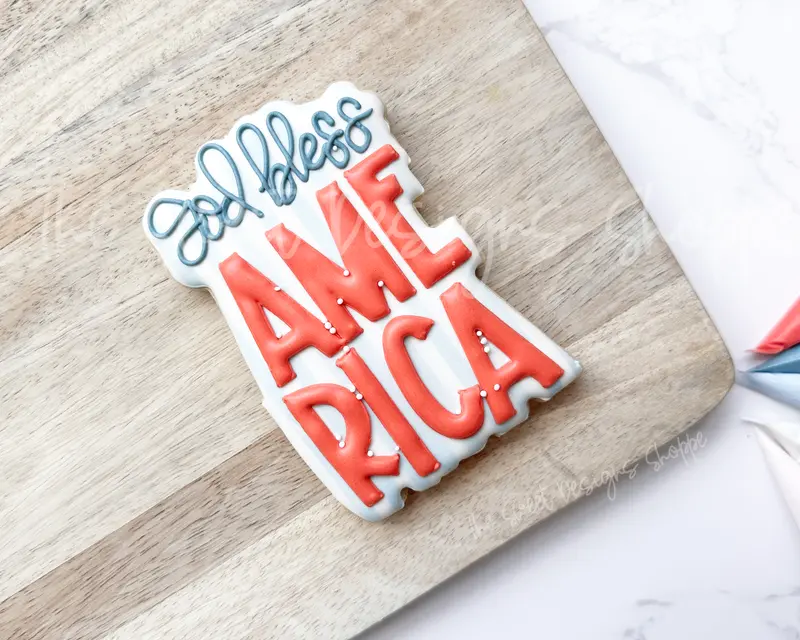 god bless AMERICA Plaque - Cookie Cutter