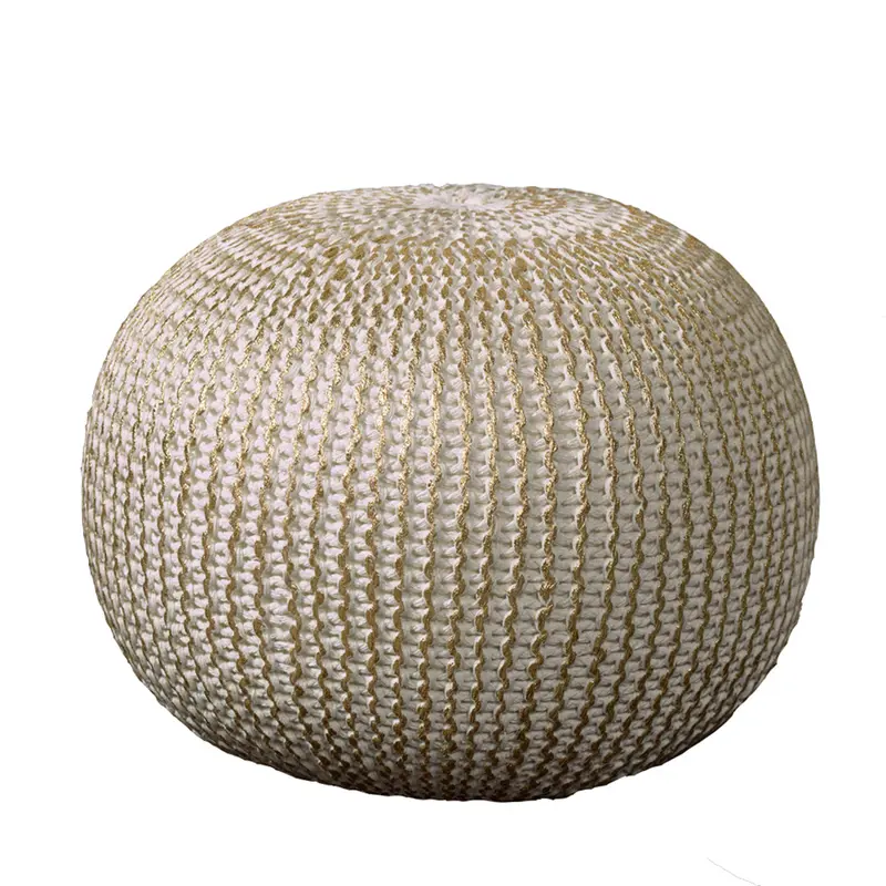 Gold 100% Cotton Ottoman By Homeroots