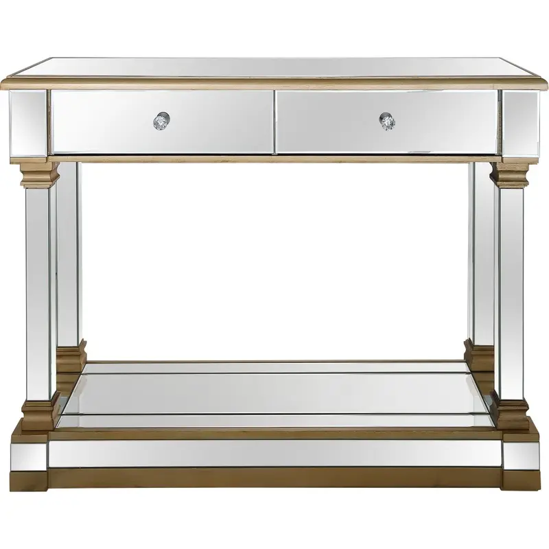 Gold Accent Console Table By Homeroots