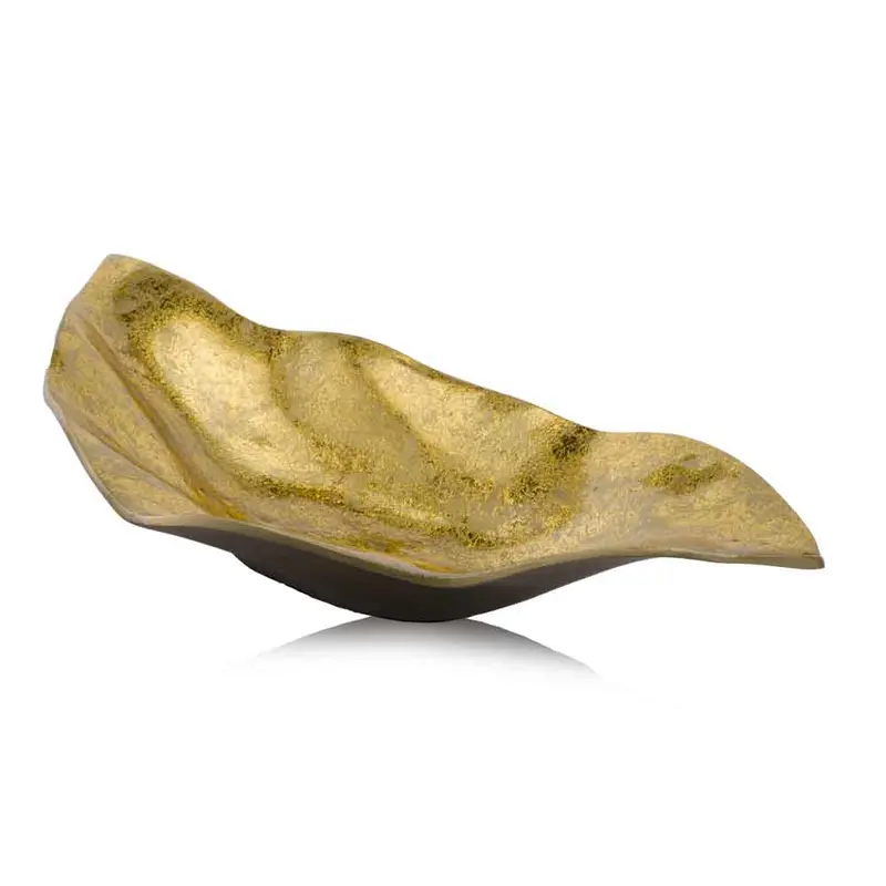 Gold And Bronze Metal Tray By Homeroots
