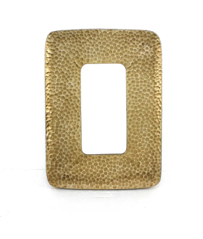 Gold Coastal Style Cobbly Cosmetic Mirror By Homeroots