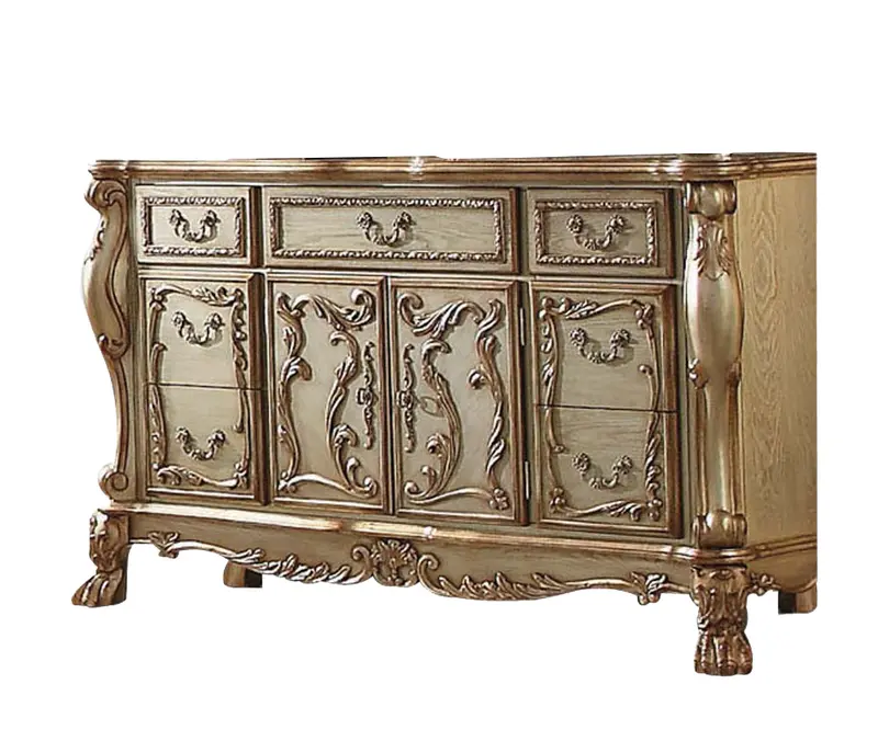 Gold Patina Bone Wood Poly Resin Dresserserver By Homeroots