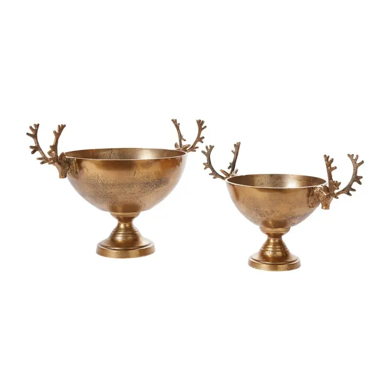Golden Buck Bowl 16"x 9.25"x 11" By Accent Decor
