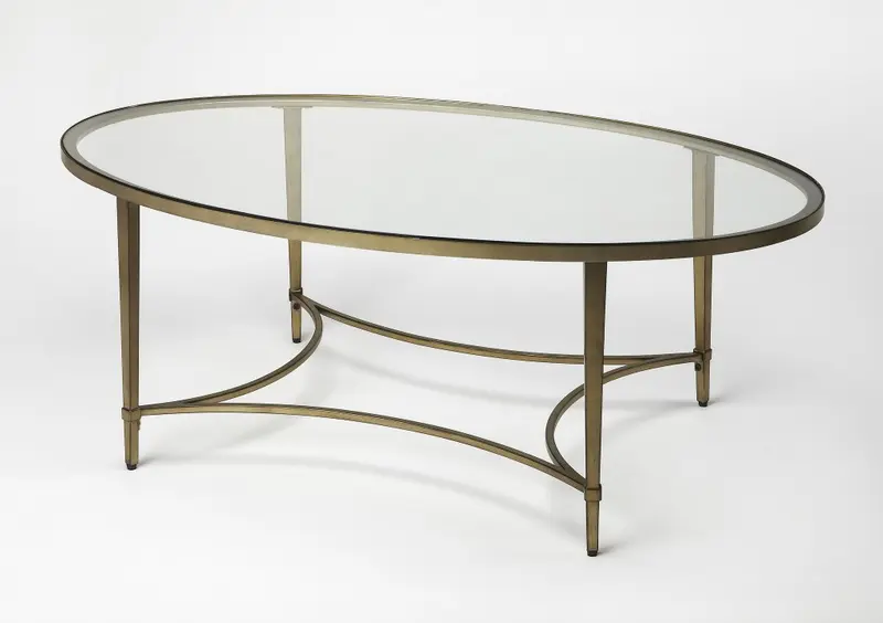 Golden Oval Coffee Table By Homeroots