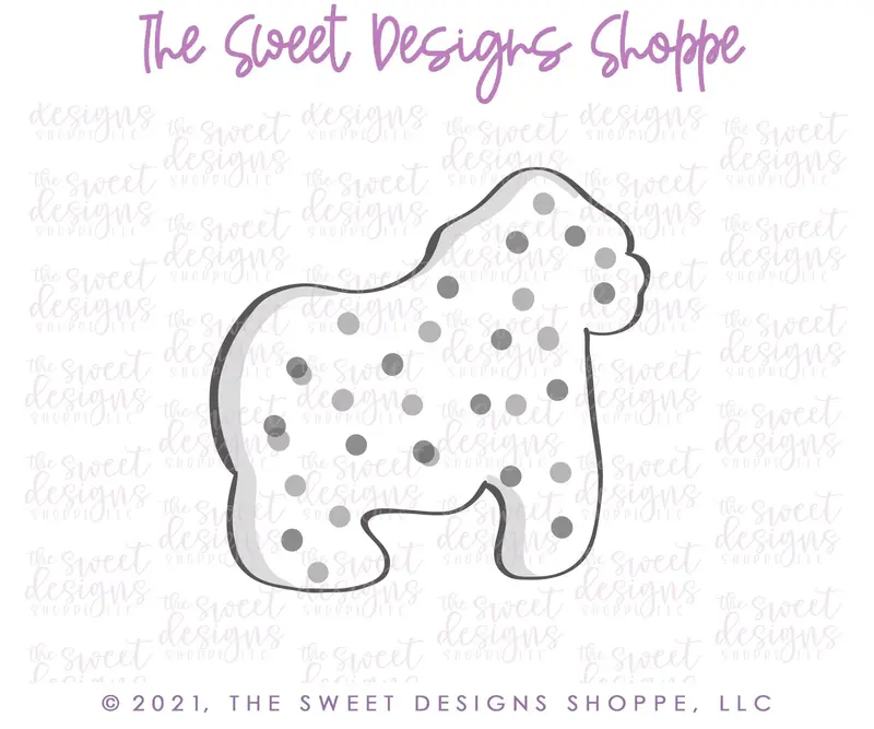 Gorilla Frosted Cracker- Cookie Cutter