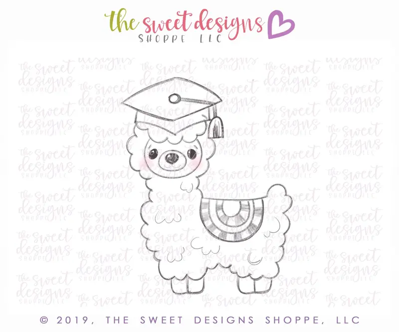 Graduating Llilla the Llama - Cookie Cutter