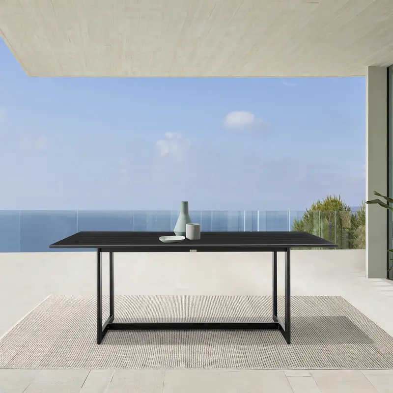 Grand Outdoor Patio Dining Table in Aluminum By Armen Living